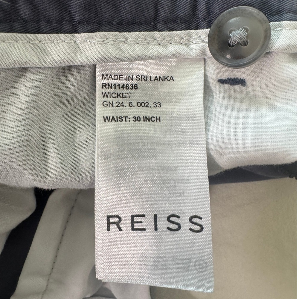 REISS Wicket Cotton Chino Tailored Shorts Airforce Blue Mens Size 30 - Picture 6 of 10